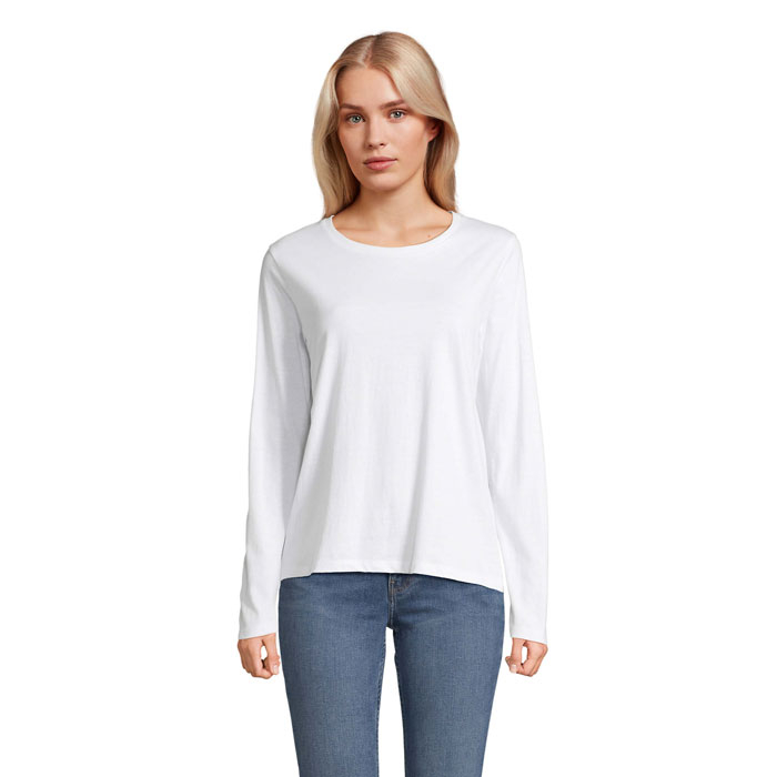 T-shirt personnalisé pour Femme coton MONARCH Blanc 1